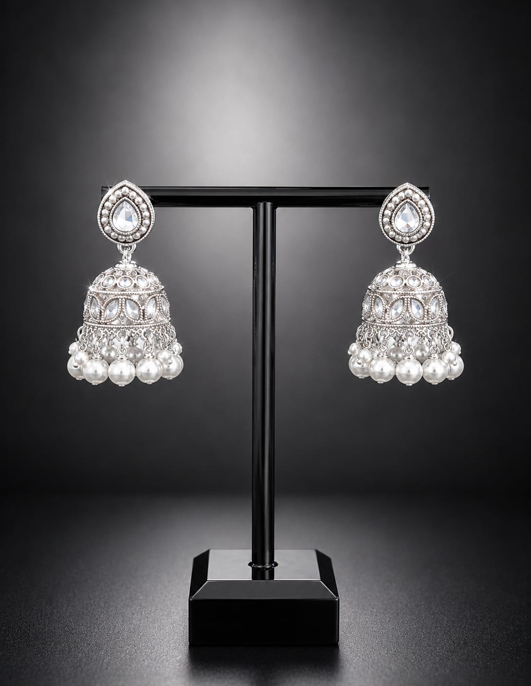 Jhumka klein - zilver 002