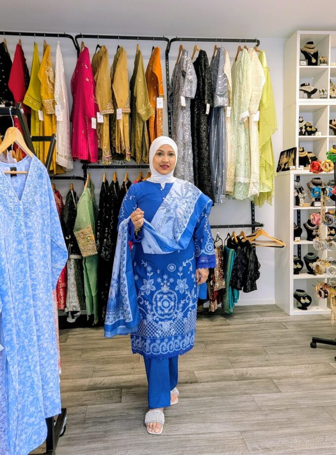 Zellbury lawn chikankari 3 delig – Maysa