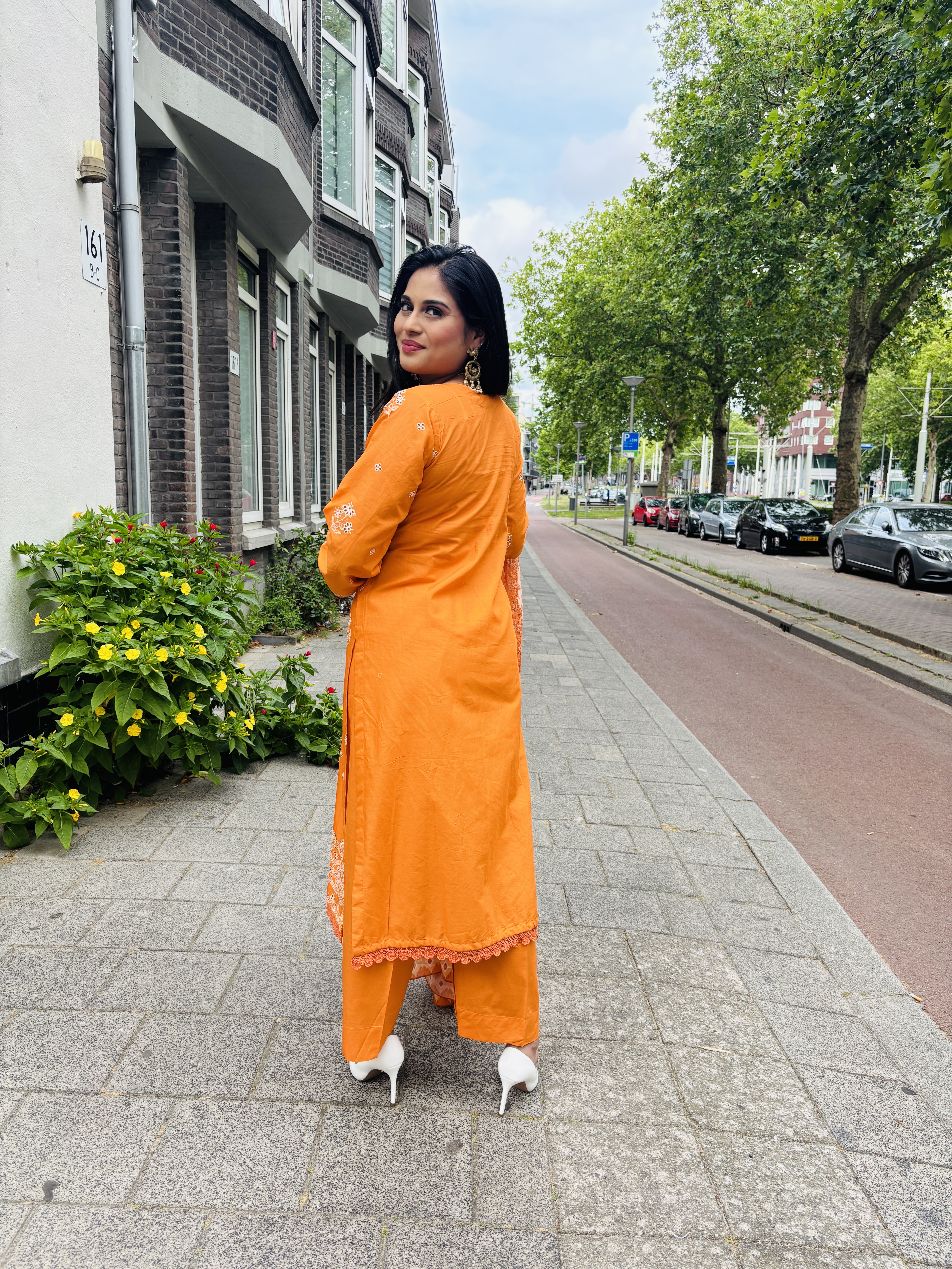 Zellbury lawn chikankari 3 delig - Zeina - Afbeelding 3