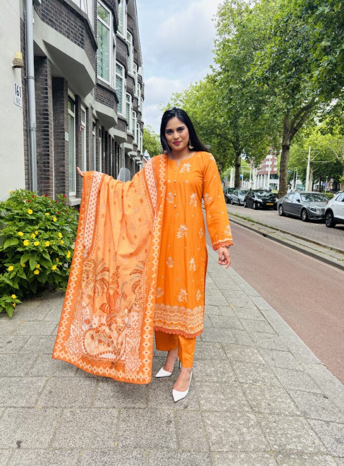 Zellbury lawn chikankari 3 delig - Zeina