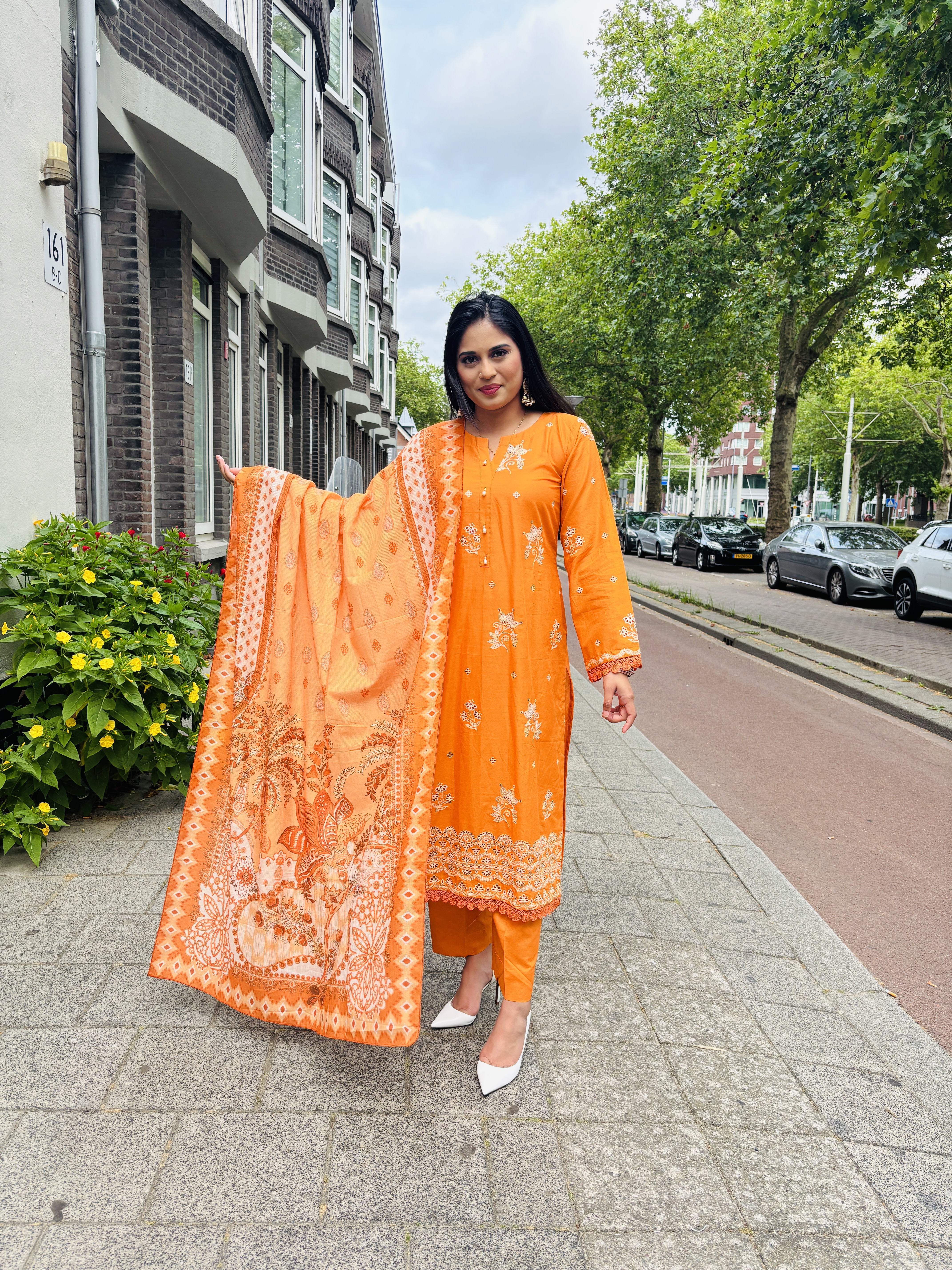 Zellbury lawn chikankari 3 delig - Zeina - Afbeelding 2