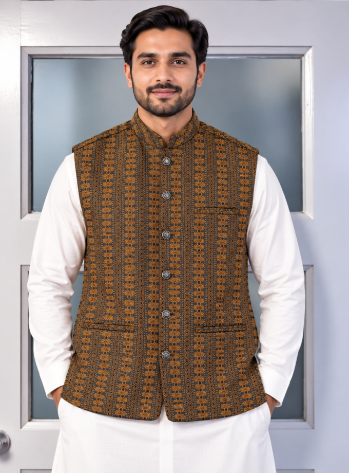 Waistcoat bruin- 1335