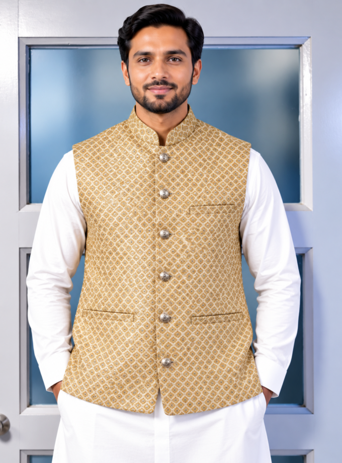 Waistcoat goud/beige- 1351