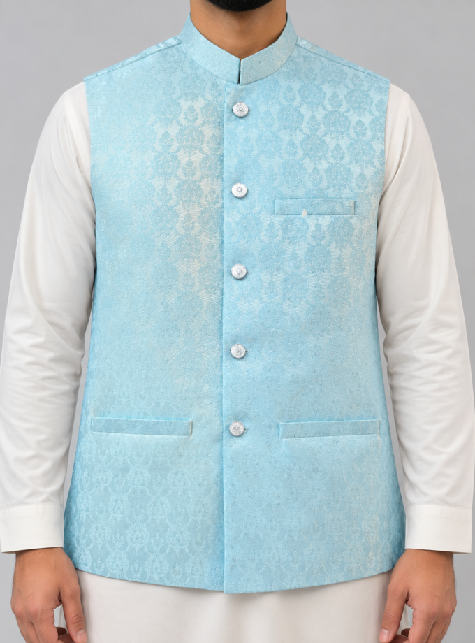 Waistcoat lichtblauw- 1357