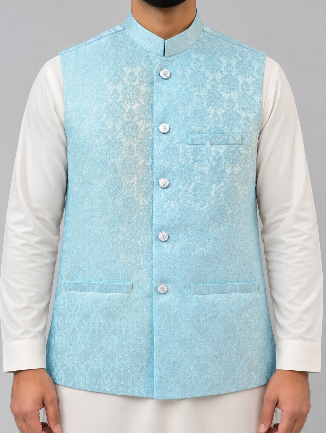 Waistcoat lichtblauw- 1357