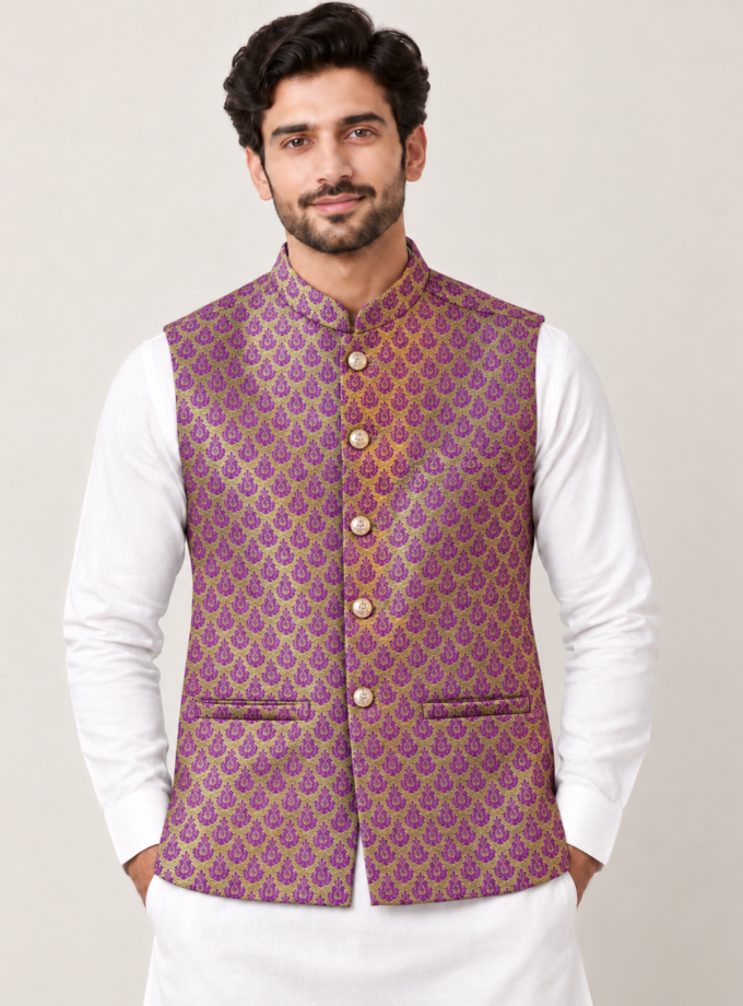 Waistcoat paars- 1360