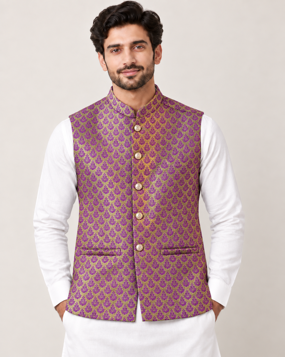 Waistcoat paars- 1360