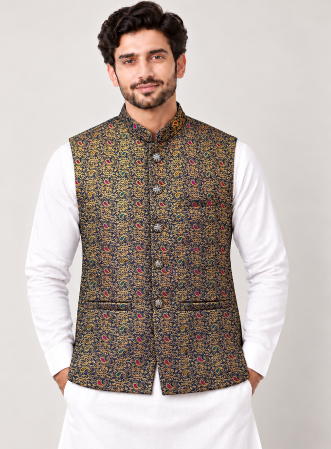 Waistcoat donkerblauw- 1363