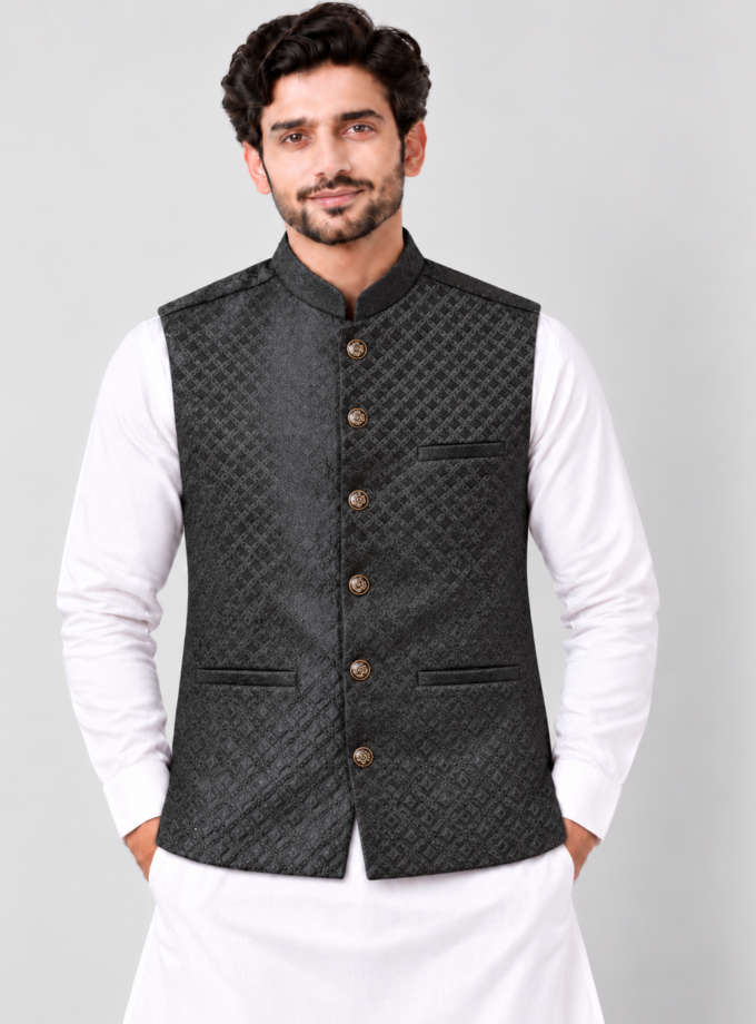 Waistcoat zwart - 1365