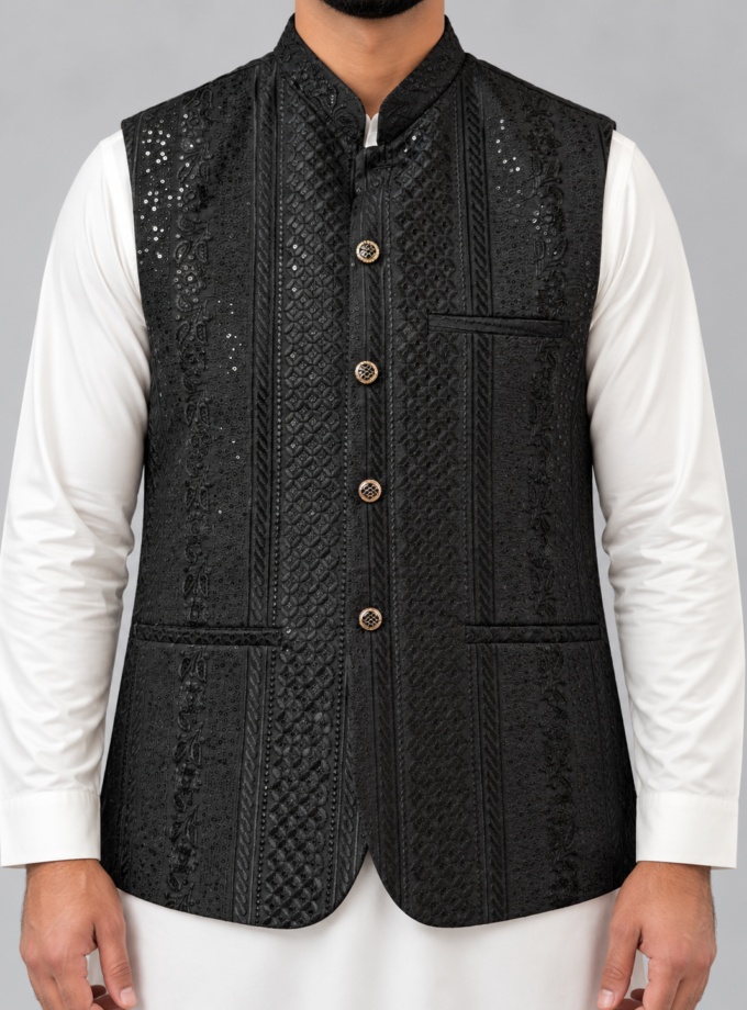 Waistcoat zwart - 1364