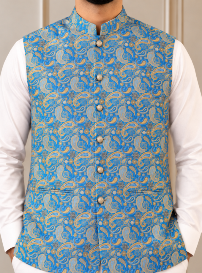 Waistcoat blauw- 1371