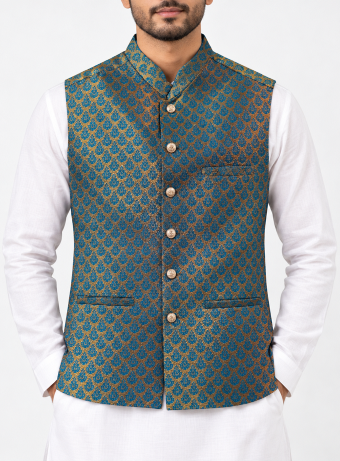 Waistcoat blauw- 1373