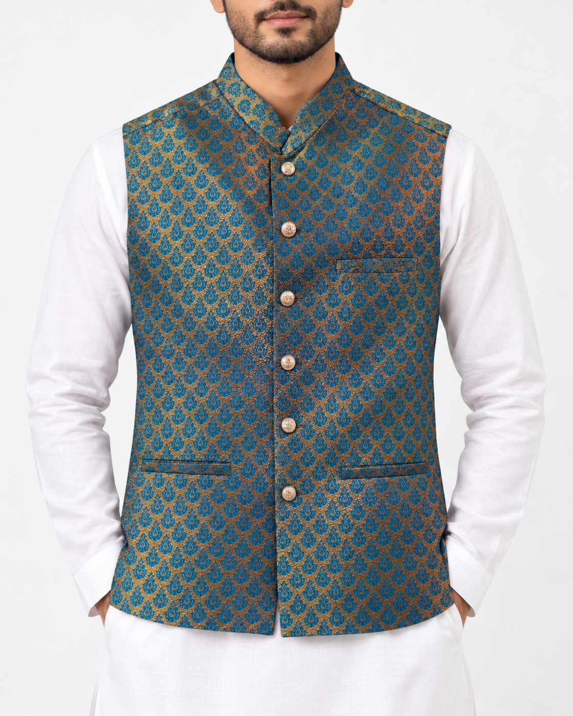 Waistcoat blauw- 1373