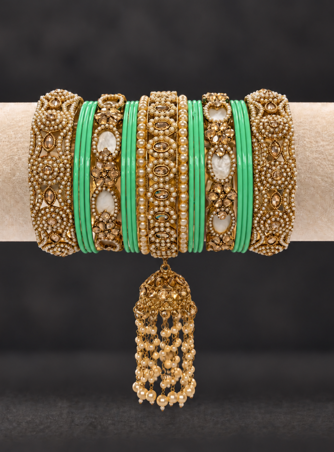 Chooriyaan set - mintgroen 1647