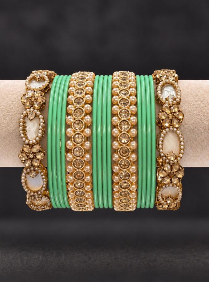 Chooriyaan set - mintgroen 1646