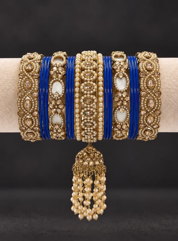 Chooriyaan set - royal blue 1630