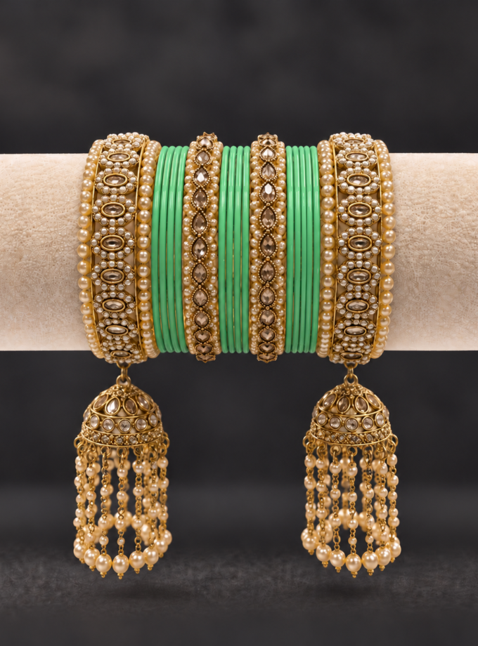 Chooriyaan set - mintgroen 1642