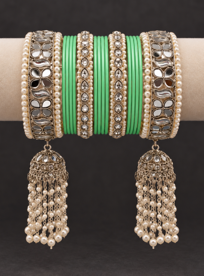 Chooriyaan set - mintgroen 1635