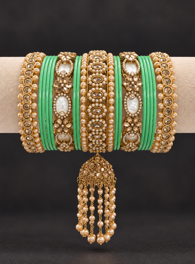 Chooriyaan set - mintgroen 1649