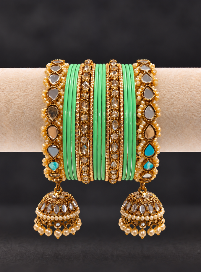 Chooriyaan set - mintgroen 1641
