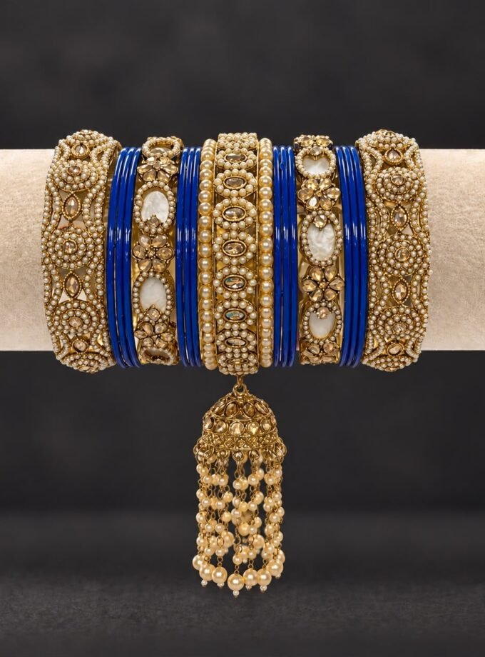 Chooriyaan set - royal blue 1629