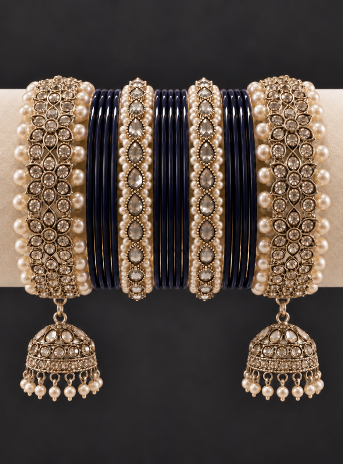 Chooriyaan set - navy blue 1653