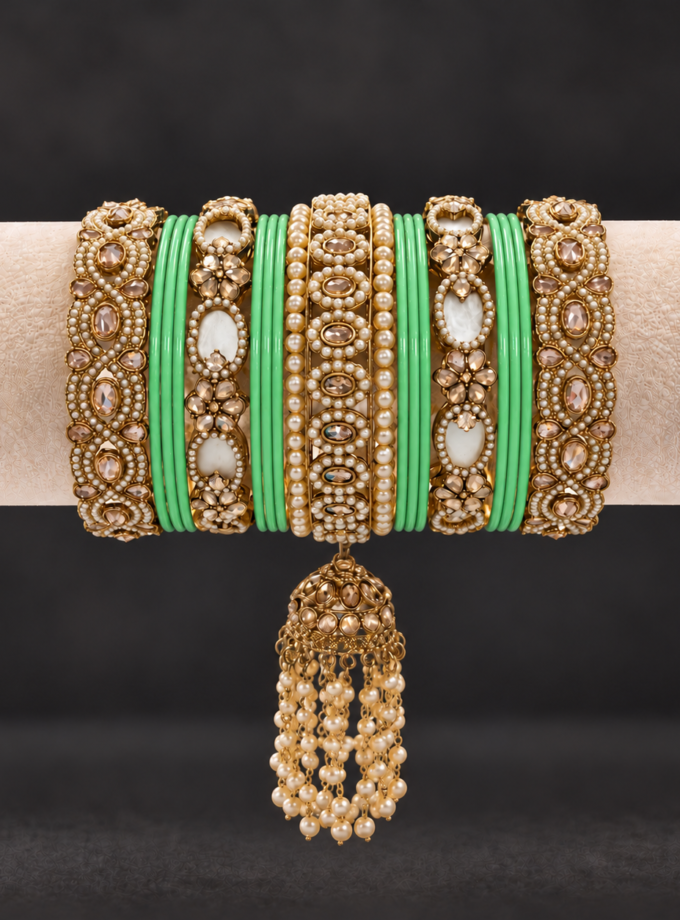 Chooriyaan set - mintgroen 1648