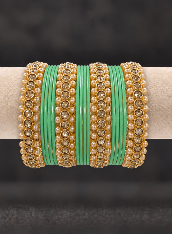 Chooriyaan set - mintgroen 1645