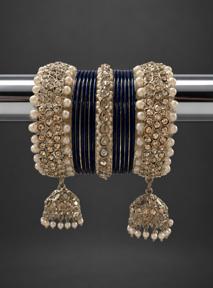 Chooriyaan set - navy blue 1652